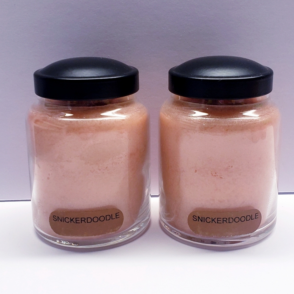 SNICKERDOODLE -A Cheerful Giver Baby Jar Single Wick Candle, 6oz (2 packs)